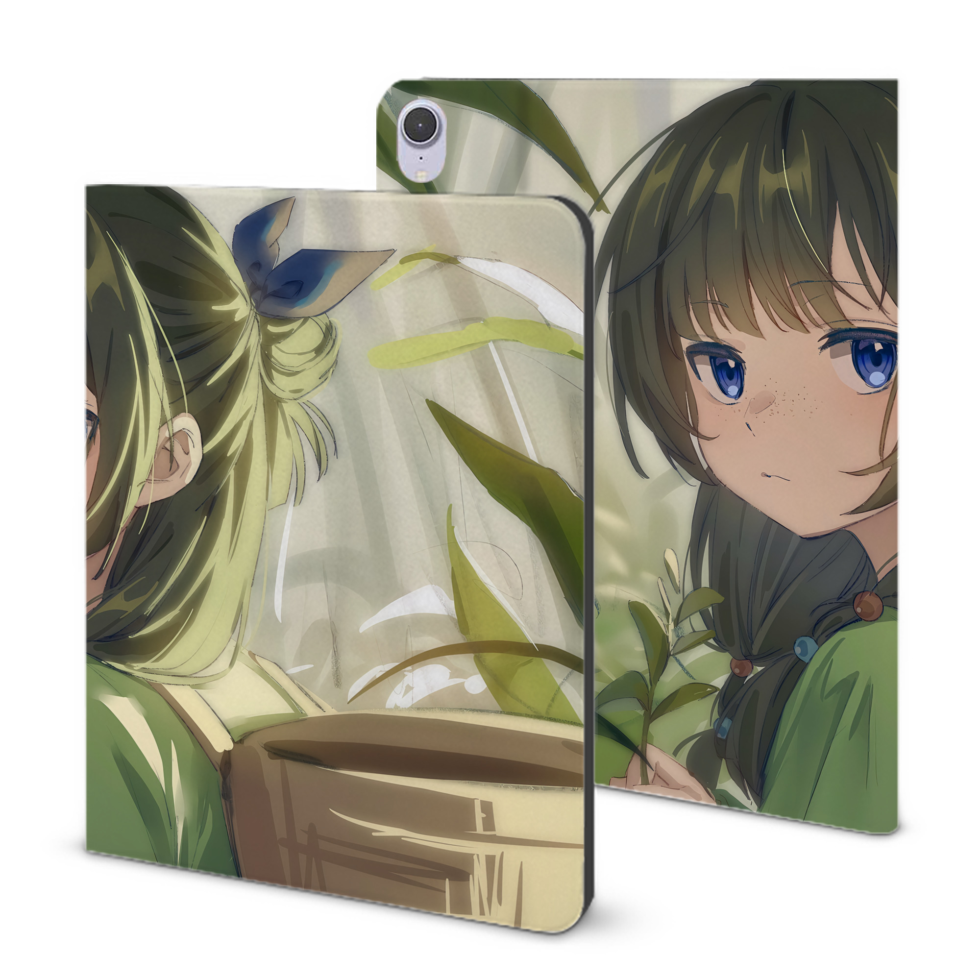 （画像用） 薬屋のひとりごと The Apothecary Diaries IPad ケース ブック型 PUレザー TPU 耐衝撃 軽量 薄型 ペン収納なし 全面保護 IPad 各モデル対応